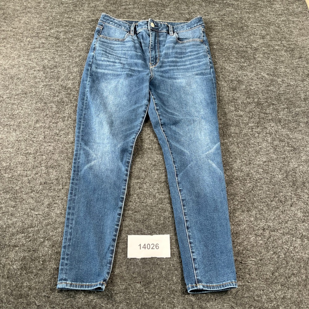 American Eagle Outfitters Jeans Womens 10 Blue Denim Cotton Stretch Skinny Leg
